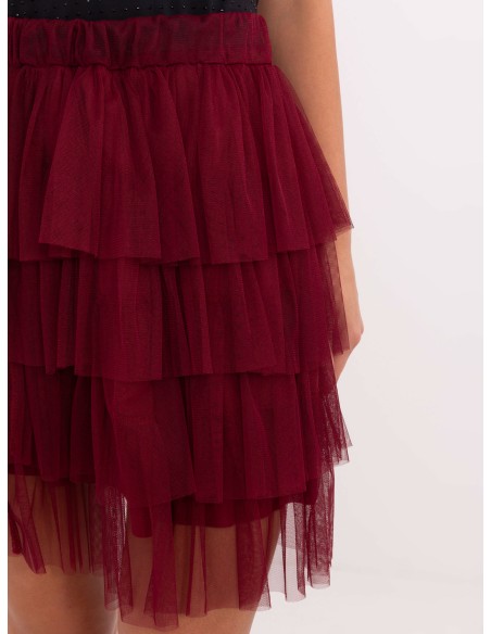 Tiulio sijonas-TW-SD-BI-0517.84-bordo
