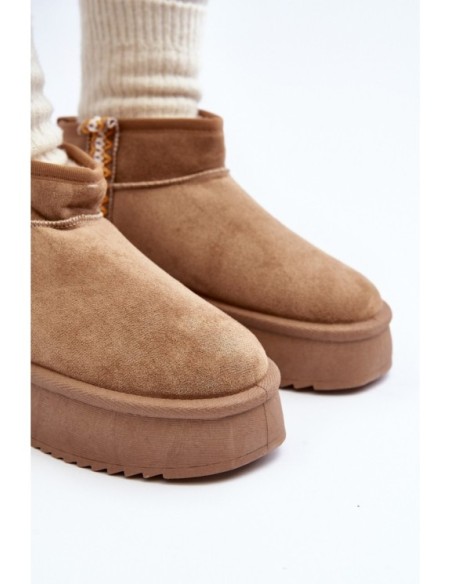 Snow boots on platform with light brown pattern Udra