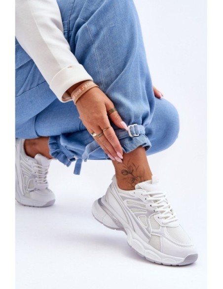 Women's Lace-up Sports Shoes White Emare