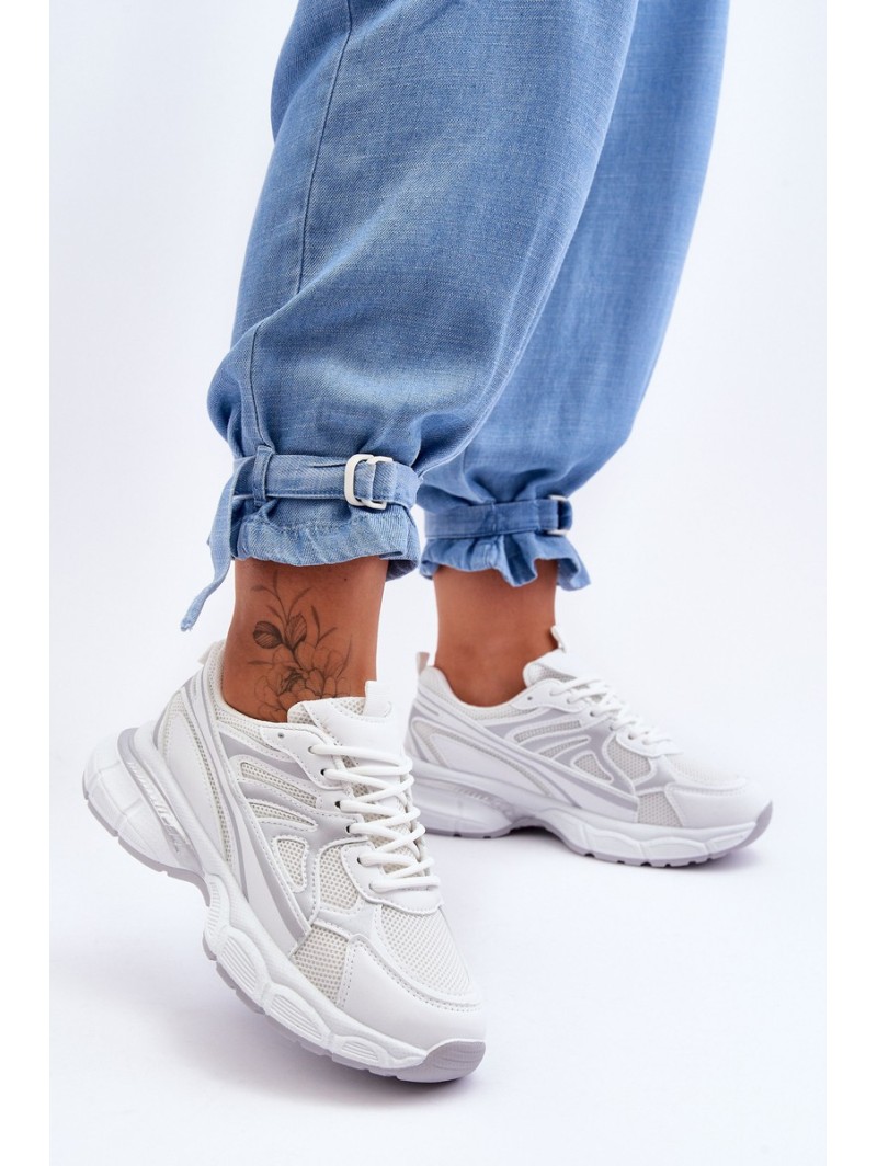 Women's Lace-up Sports Shoes White Emare