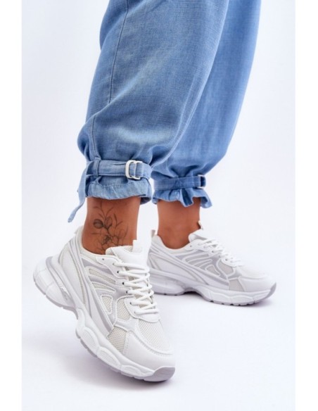 Women's Lace-up Sports Shoes White Emare