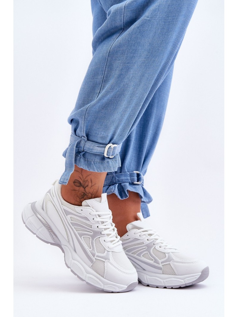 Women's Lace-up Sports Shoes White Emare