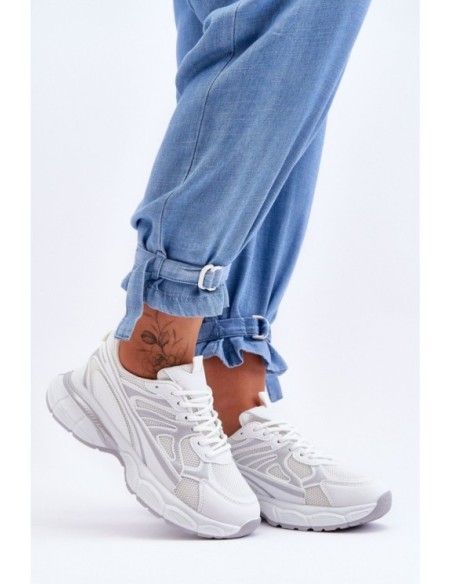 Women's Lace-up Sports Shoes White Emare
