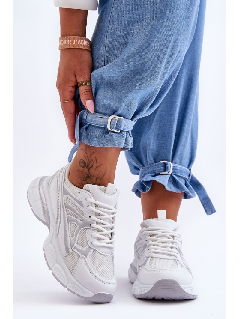 Women's Lace-up Sports Shoes White Emare