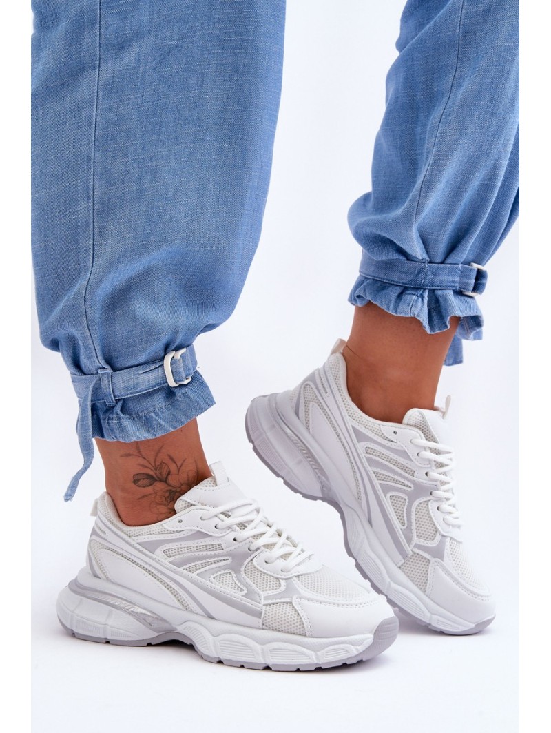 Women's Lace-up Sports Shoes White Emare