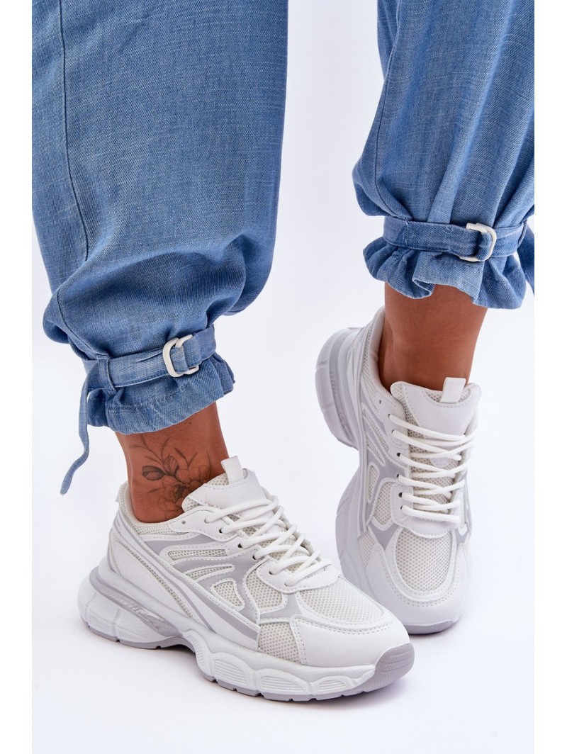 Women's Lace-up Sports Shoes White Emare
