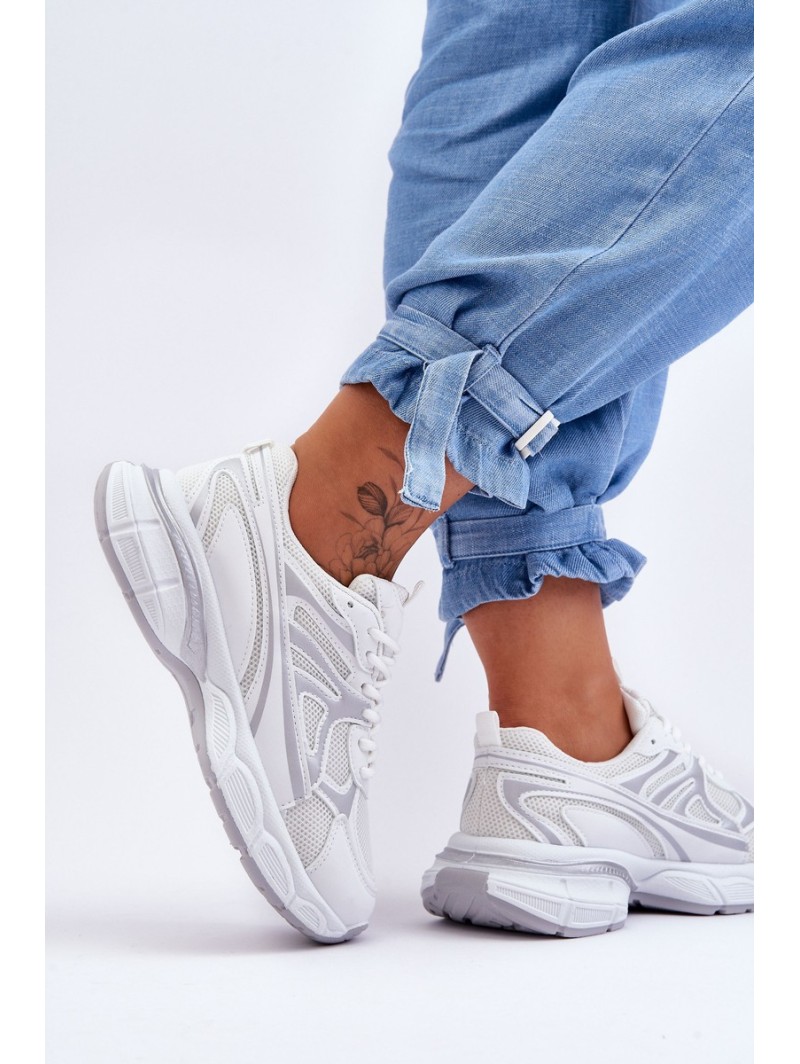 Women's Lace-up Sports Shoes White Emare
