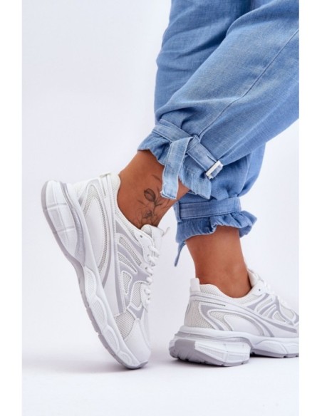 Women's Lace-up Sports Shoes White Emare