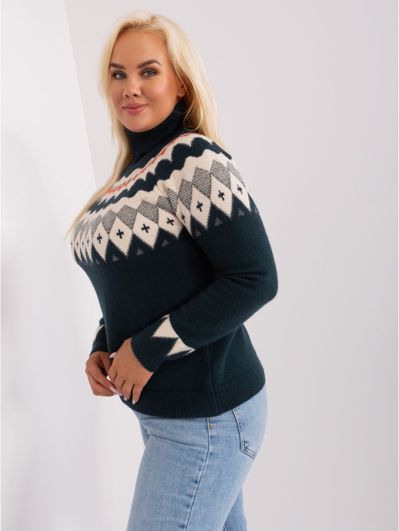 Sweter-PM-SW-PM839.26X-ciemny zielony