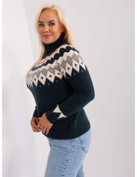 Sweter-PM-SW-PM839.26X-ciemny zielony