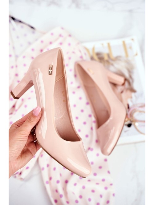 Ladies Pumps Sergio Leone Lacquered On Heel Nude Orsola 2