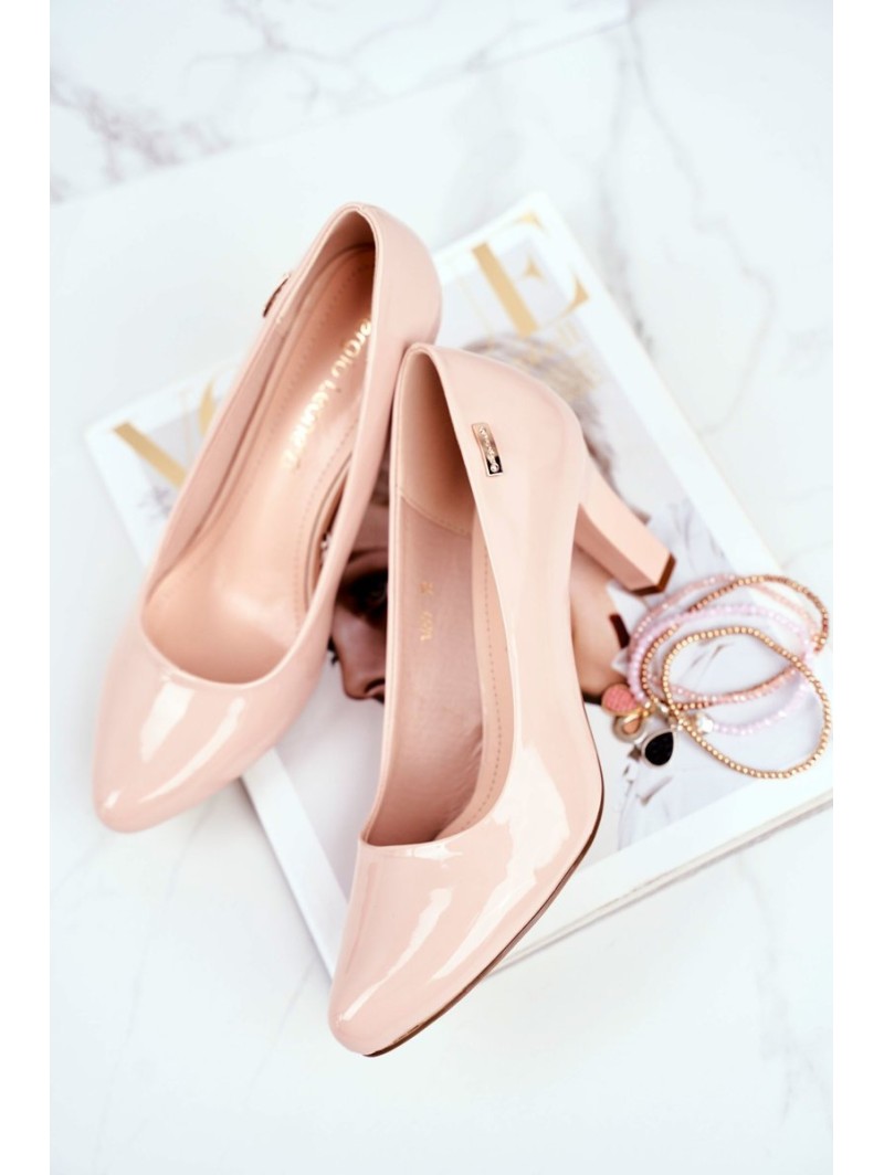 Ladies Pumps Sergio Leone Lacquered On Heel Nude Orsola