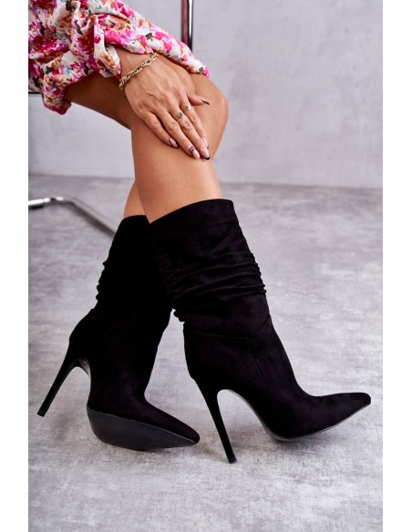 Women's Wrinkled Boots Boots black Laguna