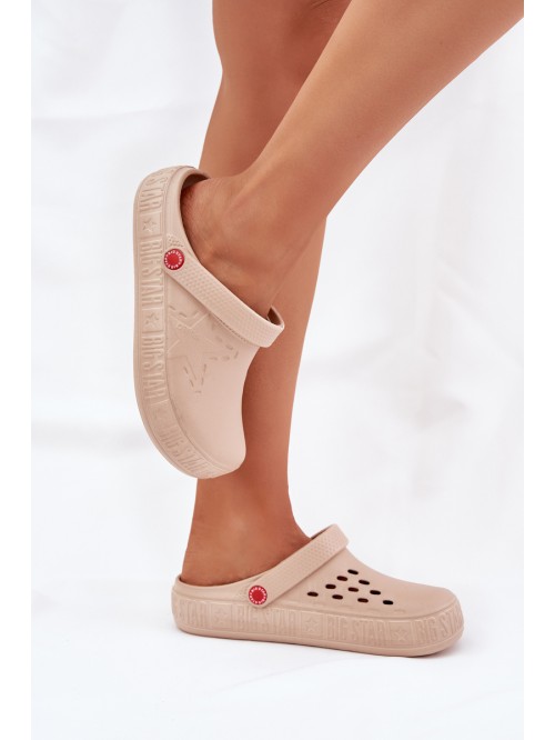 Women's Lightweight Slippers Big Star II275008 Beige
