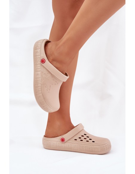 Women's Lightweight Slippers Big Star II275008 Beige