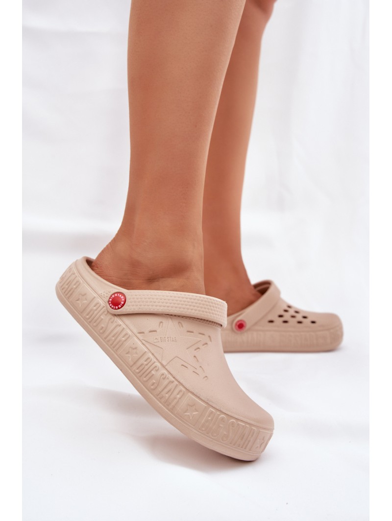 Women's Lightweight Slippers Big Star II275008 Beige