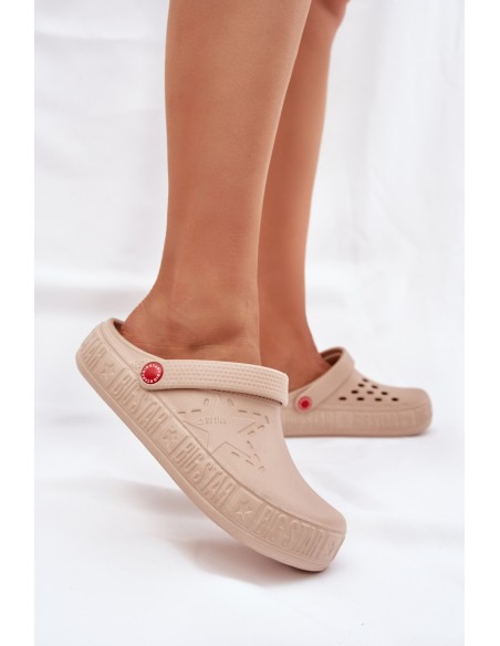 Women's Lightweight Slippers Big Star II275008 Beige