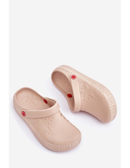 Women's Lightweight Slippers Big Star II275008 Beige