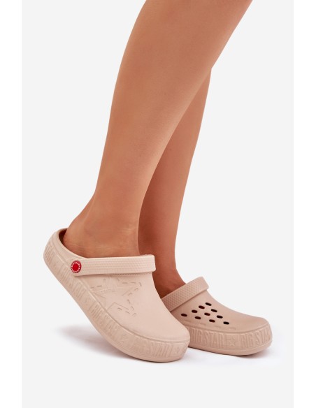 Women's Lightweight Slippers Big Star II275008 Beige