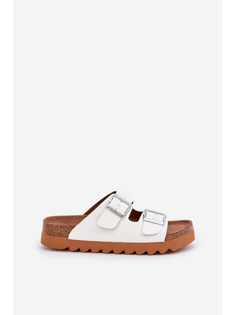 Classic women's slippers Big Star LL274480 white