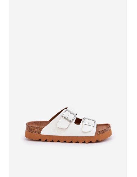 Classic women's slippers Big Star LL274480 white