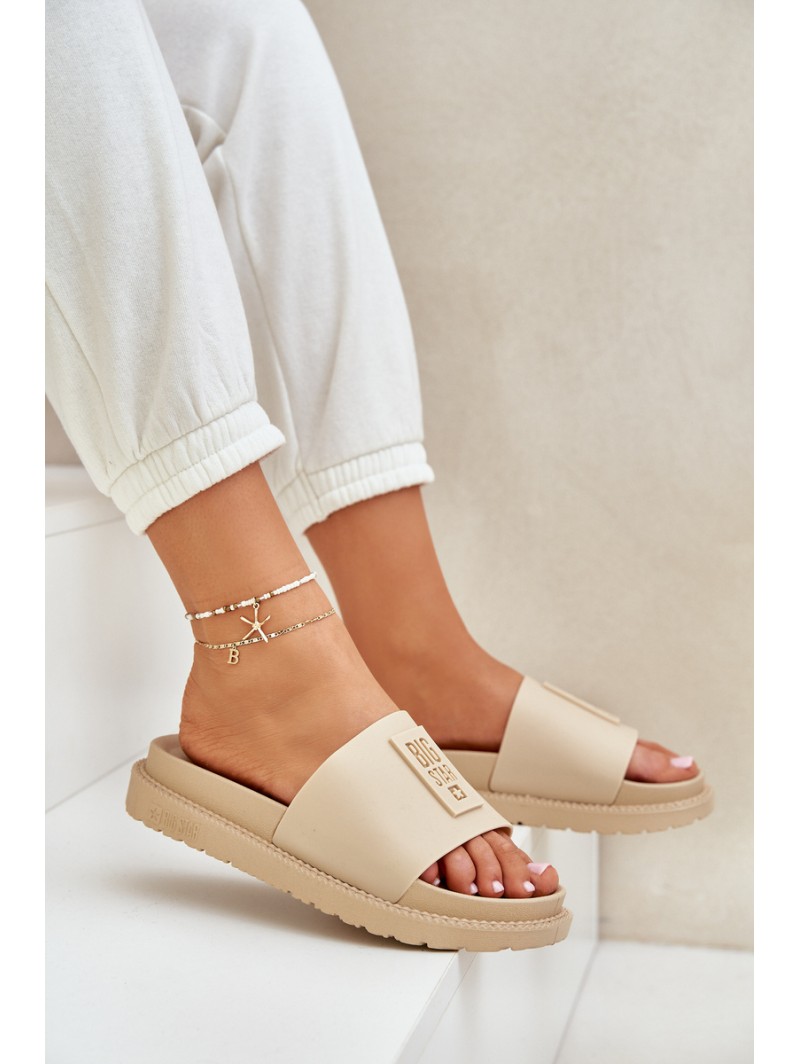 Ladies Slippers Big Star LL274A210 Beige