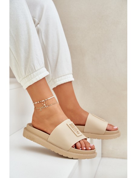 Ladies Slippers Big Star LL274A210 Beige