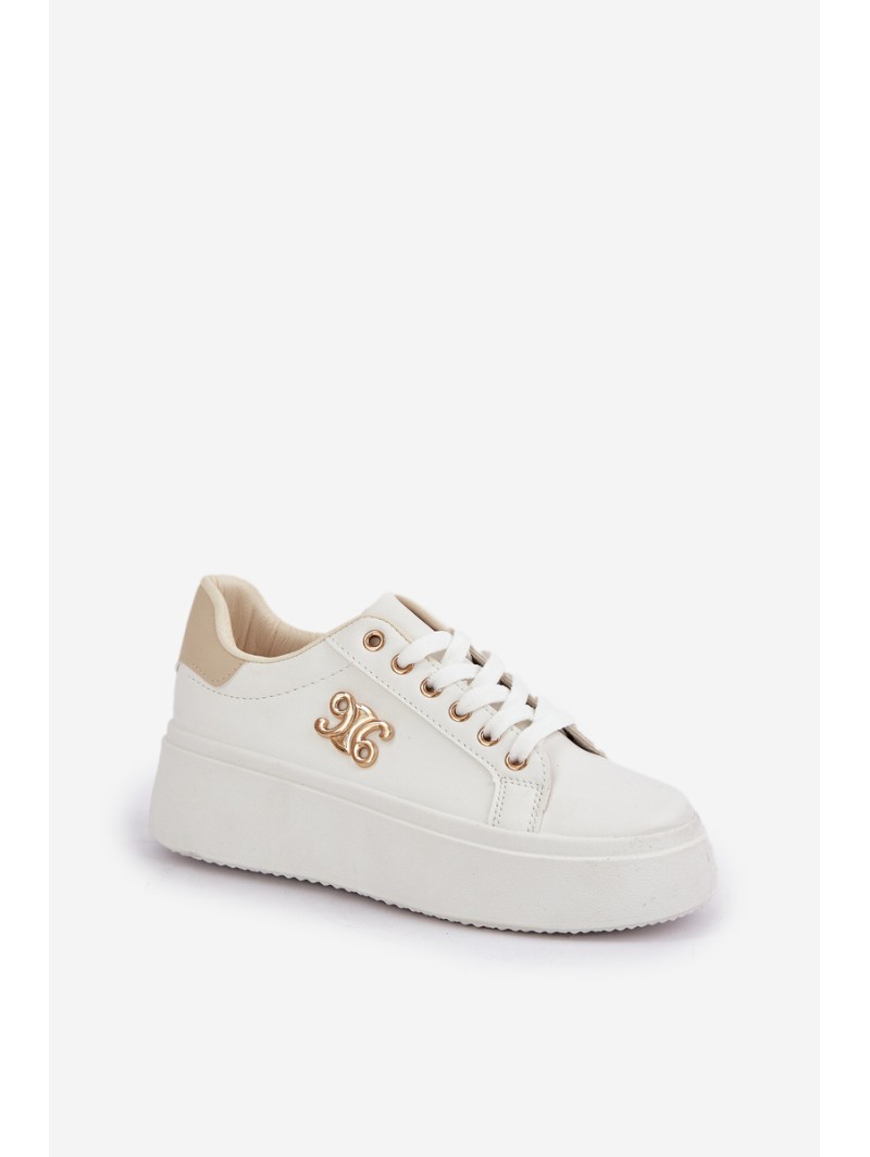 Women's Platform Sneakers White-Beige Temittes