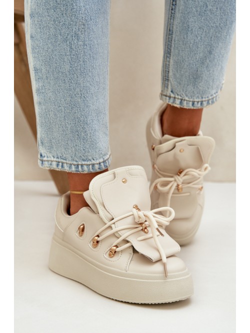 Women's Sneakers On Platform Beige Dolistana