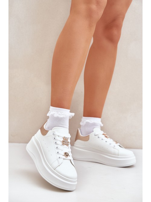 Women's sneakers with rings white Bralinea