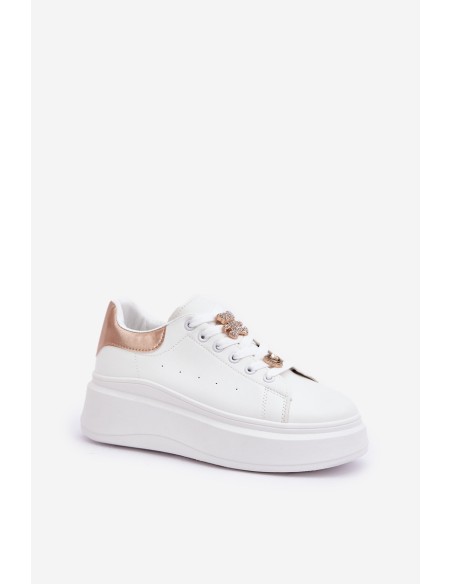 Women's sneakers with rings white Bralinea