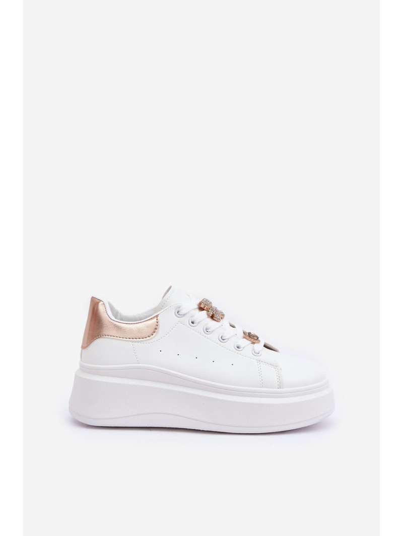 Women's sneakers with rings white Bralinea