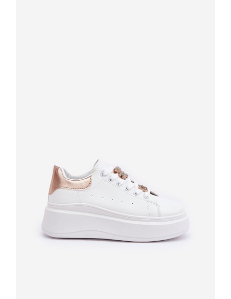 Women's sneakers with rings white Bralinea