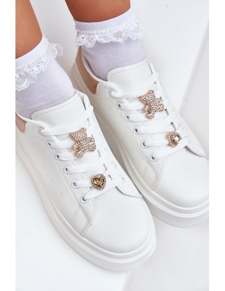 Women's sneakers with rings white Bralinea
