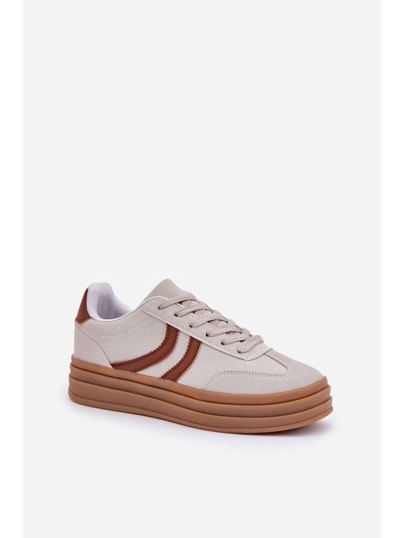 Stylish platform sneakers gray Doriwa