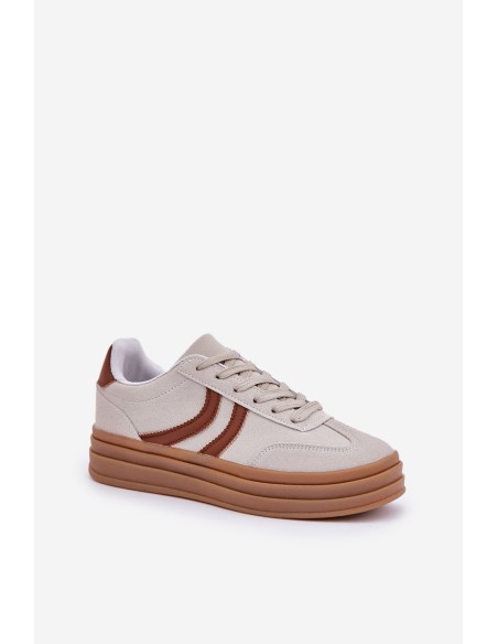Stylish platform sneakers gray Doriwa