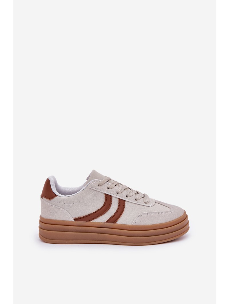 Stylish platform sneakers gray Doriwa