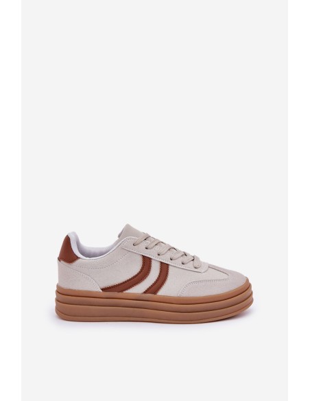 Stylish platform sneakers gray Doriwa