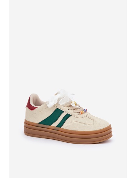 Women's Sneakers With Embellishments Beige Jariana