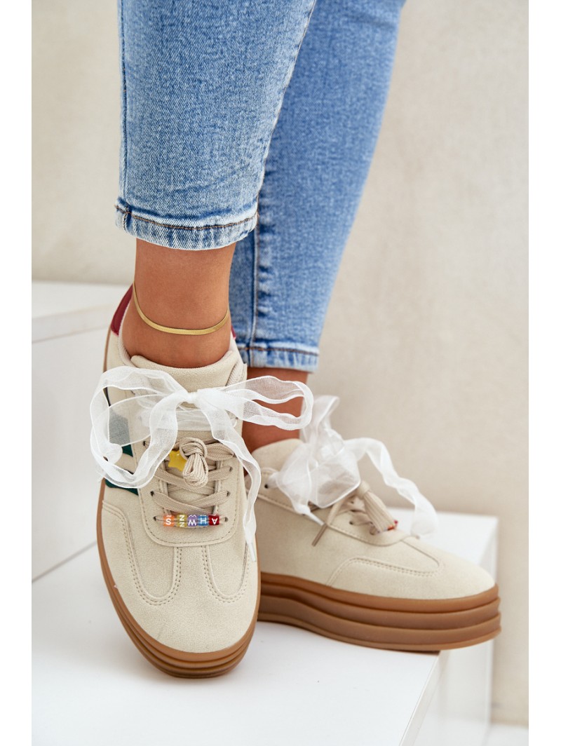 Women's Sneakers With Embellishments Beige Jariana