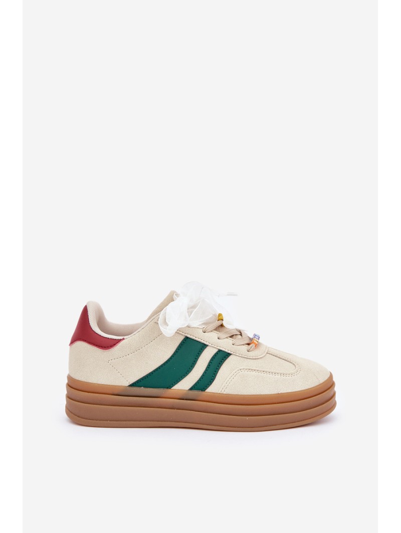 Women's Sneakers With Embellishments Beige Jariana