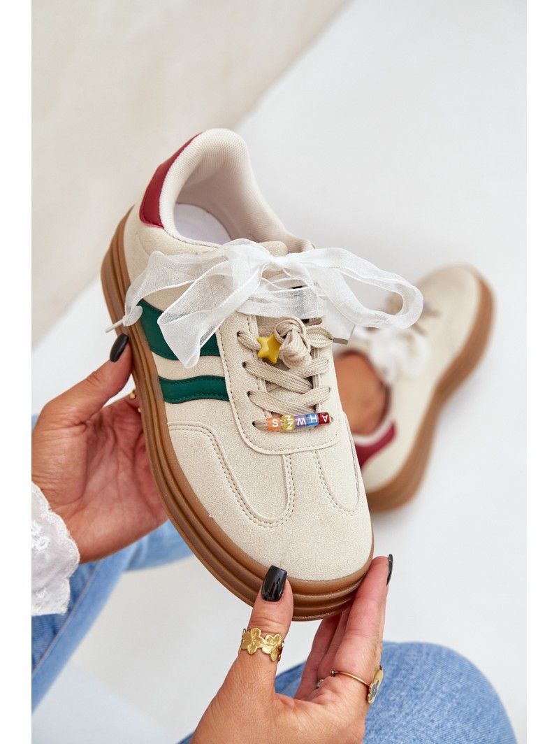 Women's Sneakers With Embellishments Beige Jariana