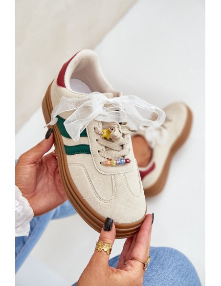 Women's Sneakers With Embellishments Beige Jariana