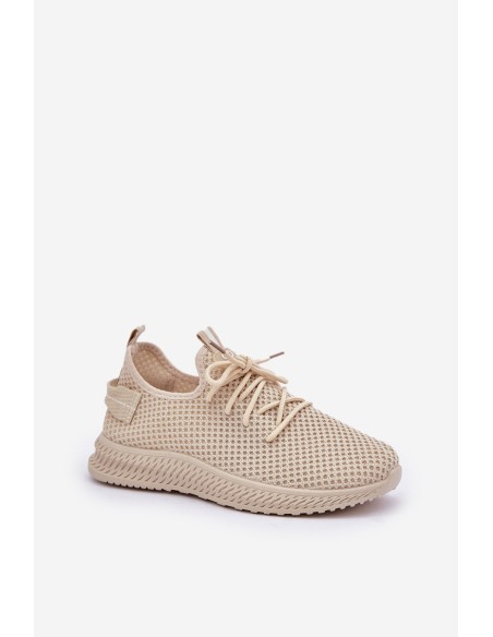 Tinklelis Slip On Sportiniai Batai Moteriški Beige Harice