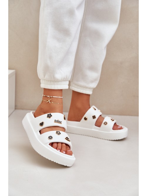 Foam Women's Slippers With Clips White Ravanala 2