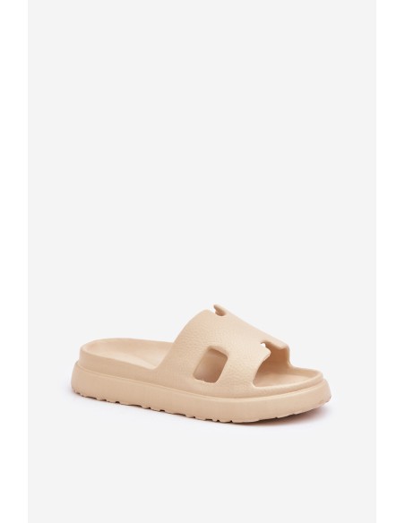 Foam Slippers With Cutouts Beige Neladith