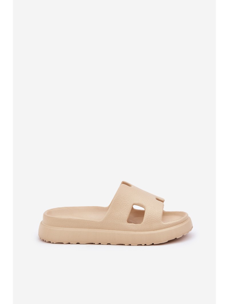 Foam Slippers With Cutouts Beige Neladith