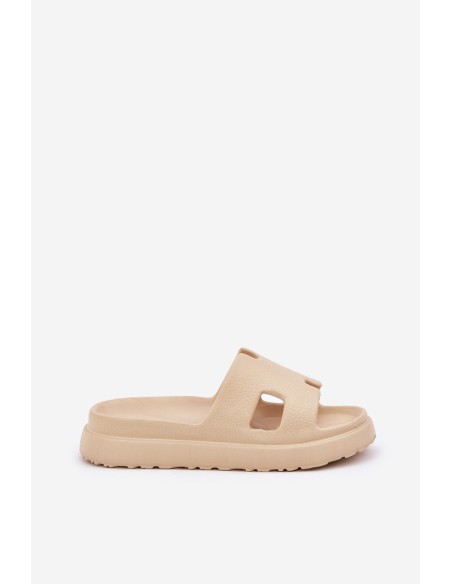Foam Slippers With Cutouts Beige Neladith