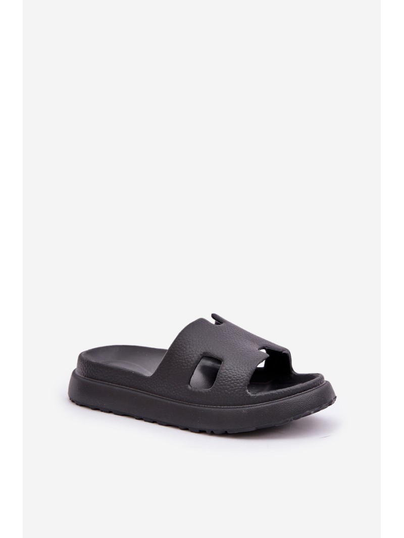 Foam Slippers With Cutouts Black Neladith