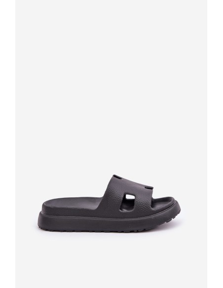 Foam Slippers With Cutouts Black Neladith
